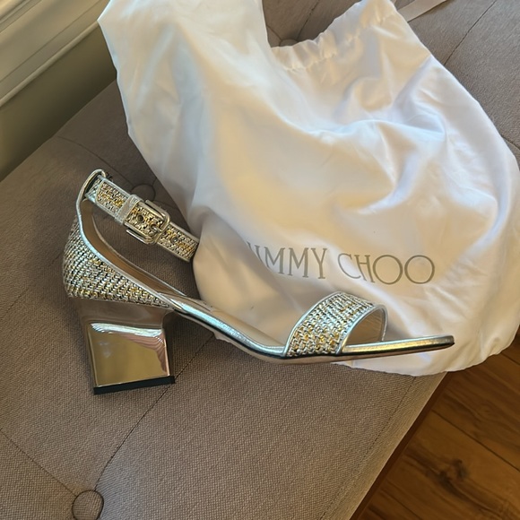 Jimmy Choo Edina Silver Mix - Picture 7 of 9